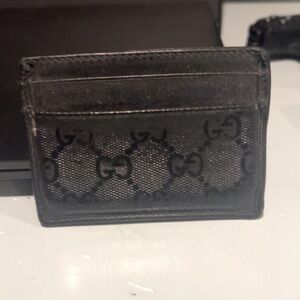 Gucci Black Monogram Card Holder